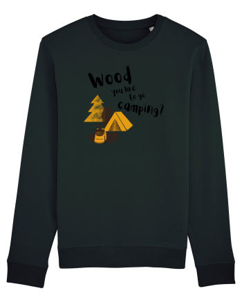Wood you like to go camping? (negru)  Black