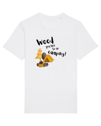 Wood you like to go camping? (negru)  White