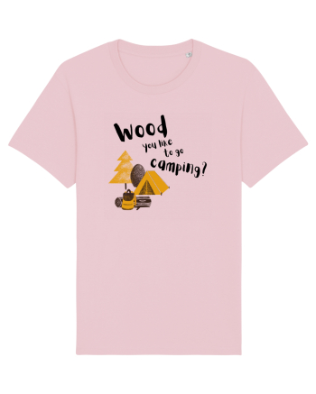 Wood you like to go camping? (negru)  Cotton Pink