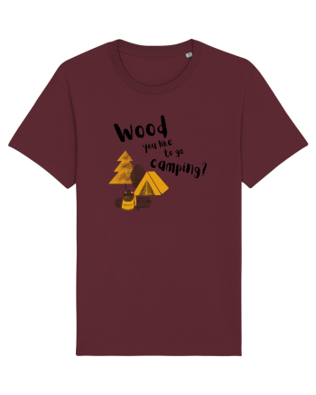Wood you like to go camping? (negru)  Burgundy