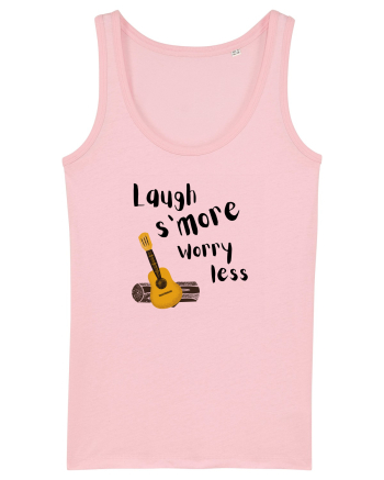 Laugh s'more worry less (negru)  Cotton Pink