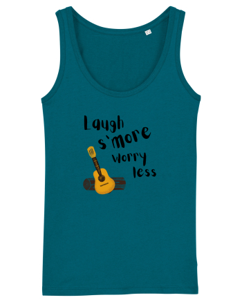 Laugh s'more worry less (negru)  Ocean Depth