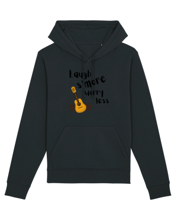 Laugh s'more worry less (negru)  Black