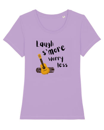 Laugh s'more worry less (negru)  Lavender Dawn