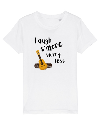 Laugh s'more worry less (negru)  White
