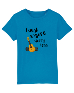 Laugh s'more worry less (negru)  Tricou mânecă scurtă  Copii Mini Creator