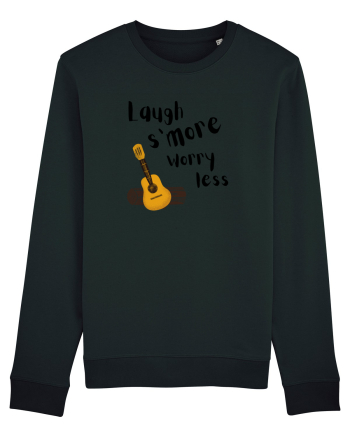 Laugh s'more worry less (negru)  Black