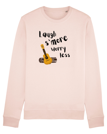 Laugh s'more worry less (negru)  Candy Pink