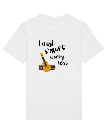 Laugh s'more worry less (negru)  White