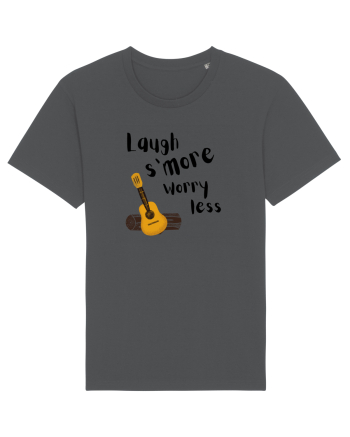 Laugh s'more worry less (negru)  Anthracite