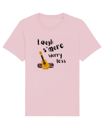 Laugh s'more worry less (negru)  Cotton Pink