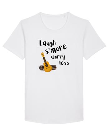 Laugh s'more worry less (negru)  White