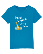 Laugh s'more worry less (alb)  Tricou mânecă scurtă  Copii Mini Creator