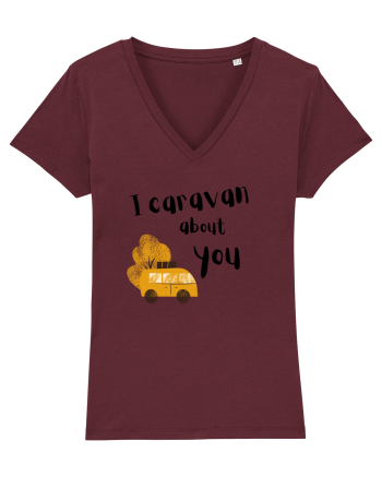I caravan about you (negru)  Burgundy