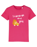 I caravan about you (alb)  Tricou mânecă scurtă  Copii Mini Creator