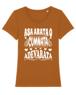 Asa arata o cumnata adevarata Tricou mânecă scurtă guler larg fitted Damă Expresser