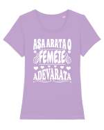 Asa arata o femeie adevarata Tricou mânecă scurtă guler larg fitted Damă Expresser