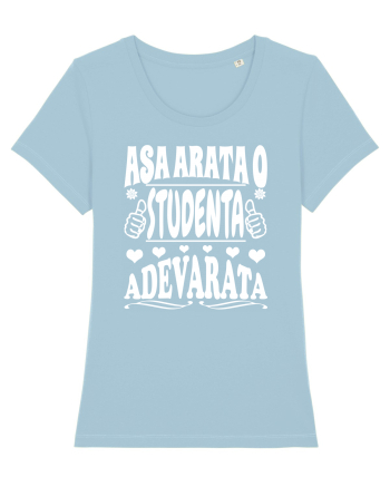 Asa arata o studenta adevarata Sky Blue