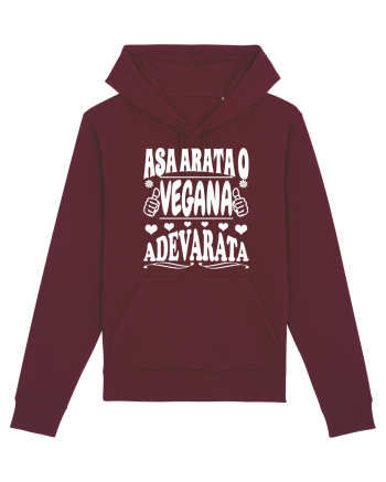 Asa arata o vegana adevarata Burgundy
