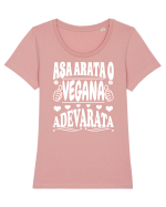 Asa arata o vegana adevarata Tricou mânecă scurtă guler larg fitted Damă Expresser