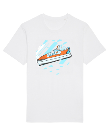 Rotten Brand - Baby blue orange flower sneaker White