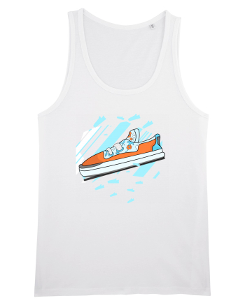 Rotten Brand - Baby blue orange flower sneaker White
