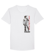 Michelangelo David Tricou mânecă scurtă guler larg Bărbat Skater