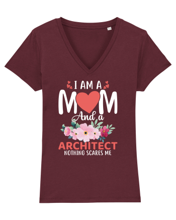 I Am A Mom And A Architect Nothing Scares Me Burgundy