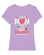 I Am A Mom And A Dentist Nothing Scares Me Tricou mânecă scurtă guler larg fitted Damă Expresser
