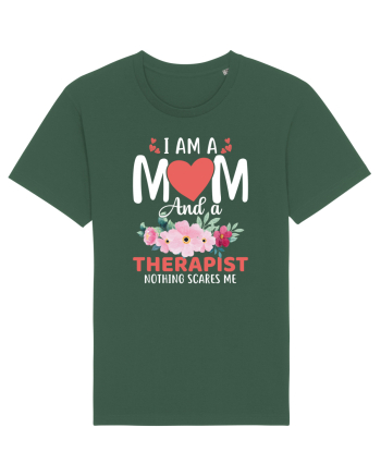 I Am A Mom And A Therapist Nothing Scares Me Bottle Green