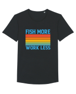 Fish More Work Less Tricou mânecă scurtă guler larg Bărbat Skater