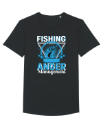 Fishing Anger Management Tricou mânecă scurtă guler larg Bărbat Skater