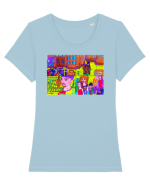 Antidotul muzical Tricou mânecă scurtă guler larg fitted Damă Expresser