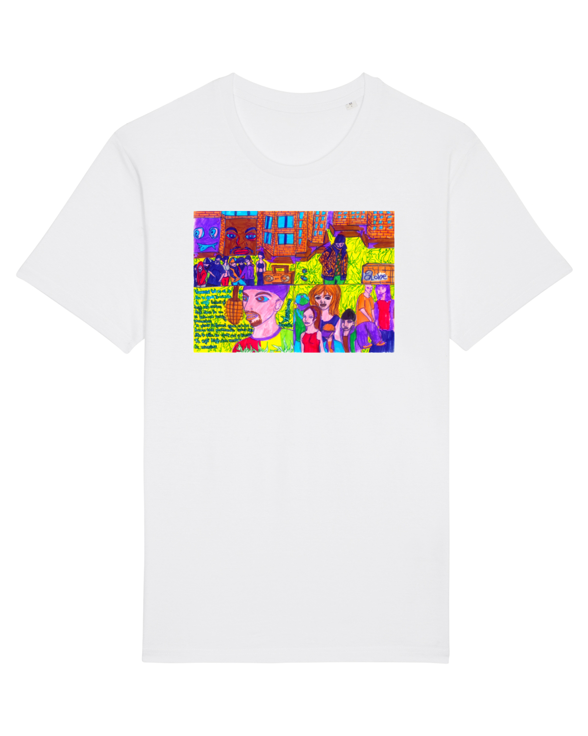 Tricou mânecă scurtă Unisex Rocker White