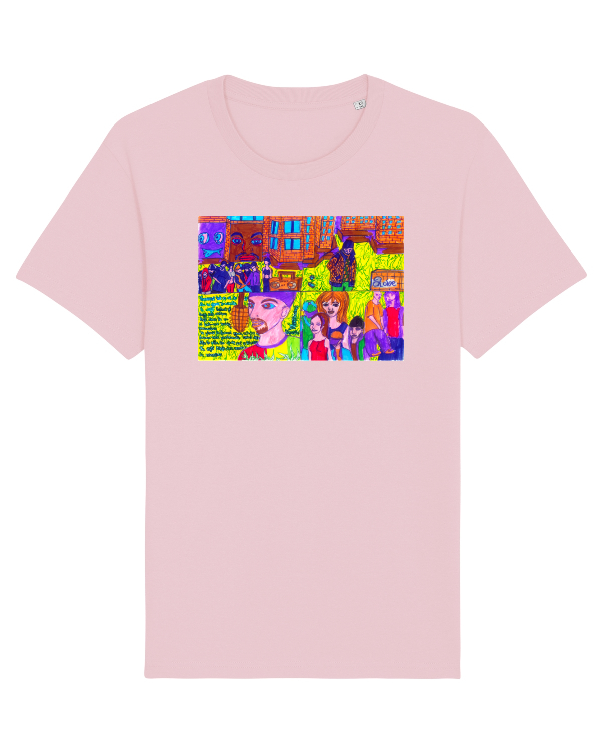 Tricou mânecă scurtă Unisex Rocker Cotton Pink