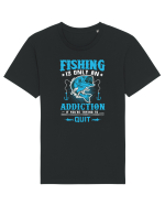 Fishing Is Only An Addiction Tricou mânecă scurtă Unisex Rocker