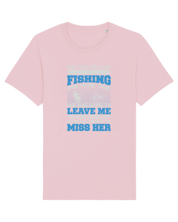 Fishing One More Time Cotton Pink