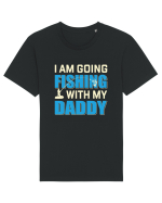 I Am Going Fishing With My Daddy Tricou mânecă scurtă Unisex Rocker