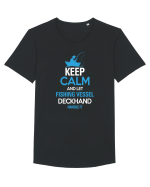 Keep Calm Tricou mânecă scurtă guler larg Bărbat Skater
