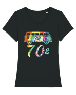 70's Hippie Van Life Tricou mânecă scurtă guler larg fitted Damă Expresser