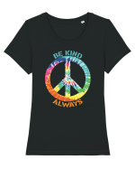 Be Kind Always Tricou mânecă scurtă guler larg fitted Damă Expresser