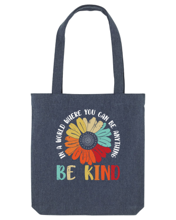 Be Kind Hippie Flower Midnight Blue