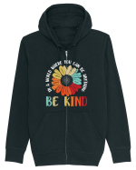 Be Kind Hippie Flower Hanorac cu fermoar Unisex Connector