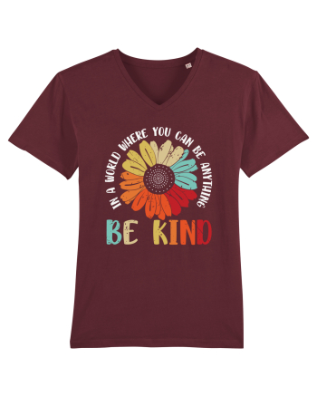 Be Kind Hippie Flower Burgundy