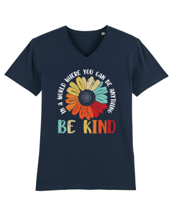 Be Kind Hippie Flower French Navy