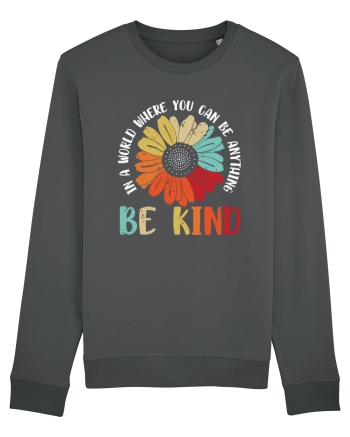 Be Kind Hippie Flower Anthracite