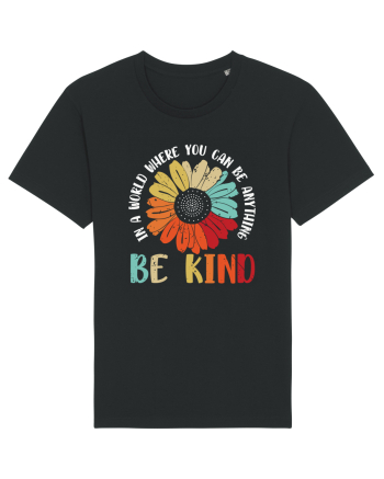 Be Kind Hippie Flower Black