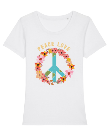Flower Peace Love White