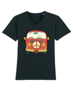 Flower Power Van Tricou mânecă scurtă guler V Bărbat Presenter