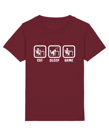 Eat Sleep Game Burgundy